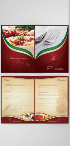 Bifold Restaurant Menu T1