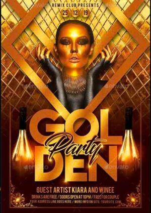 Golden Night Club Flyer 2