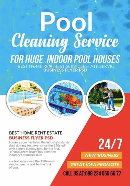 Swimming Pool Cleaning Flyer 235