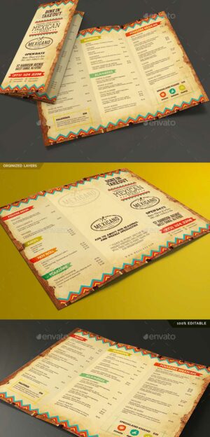 Trfold Brochure Mexican Food Menu 1