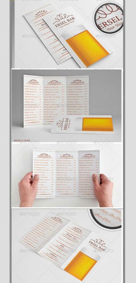 Trifold Beer Menu Design