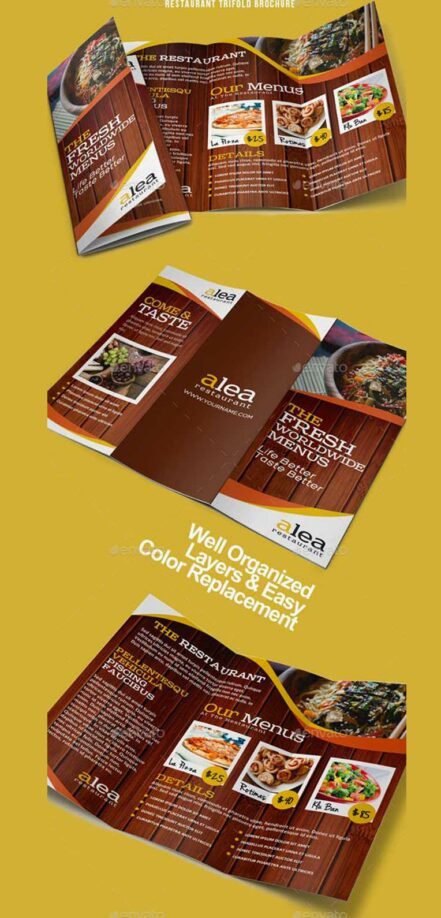 Trifold Brochure Alea Restaurant 9128819