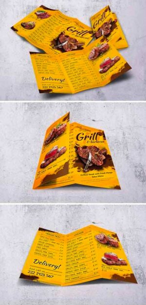 Trifold Brochure Barbecue A4