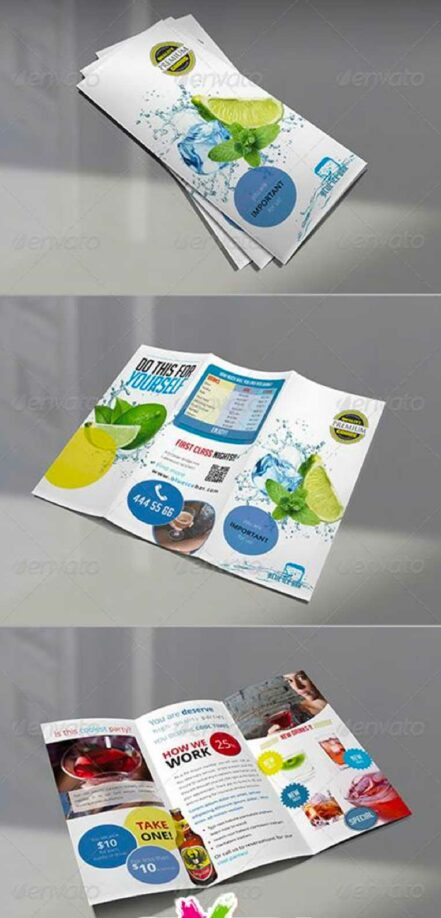 Trifold Brochure Blue Ice Bar 4