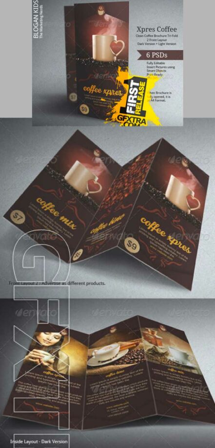 Trifold Brochure Coffee Brochure