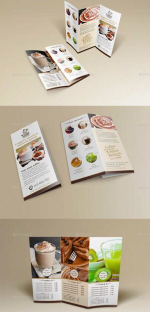 Trifold Brochure Coffee Shop 1243