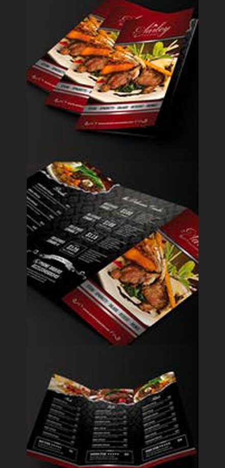 Trifold Brochure Elegant Restaurant