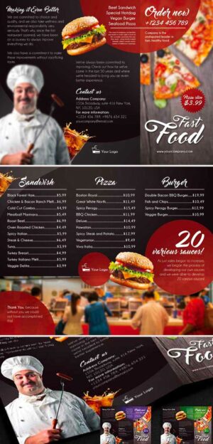 Trifold Brochure Fast Food 4