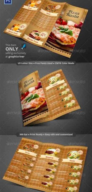 Trifold Brochure Food Menu 8