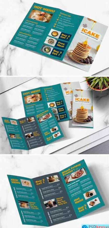 Trifold Brochure Food Menu V5