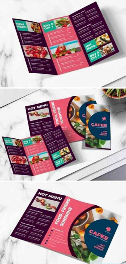 Trifold Brochure Food Menu V6