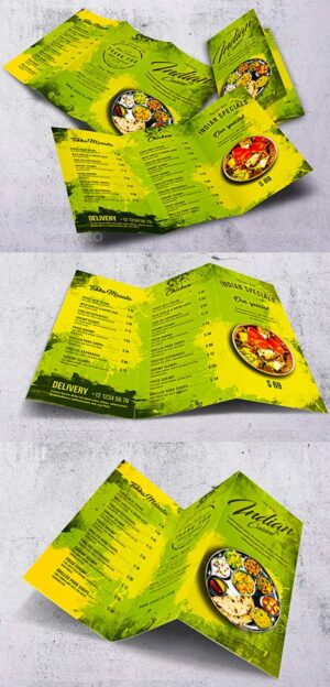 Trifold Brochure Indian Cuisine 1